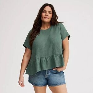Torrid Sage Green Blouse